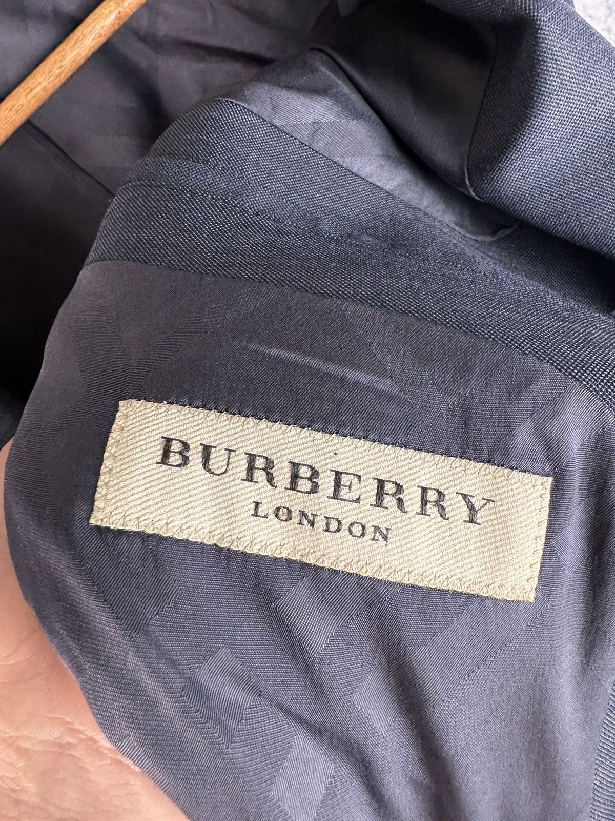 Burberry Burberry Wool Blazer Men Jacket London Herringbone Size 54R - 3 Thumbnail