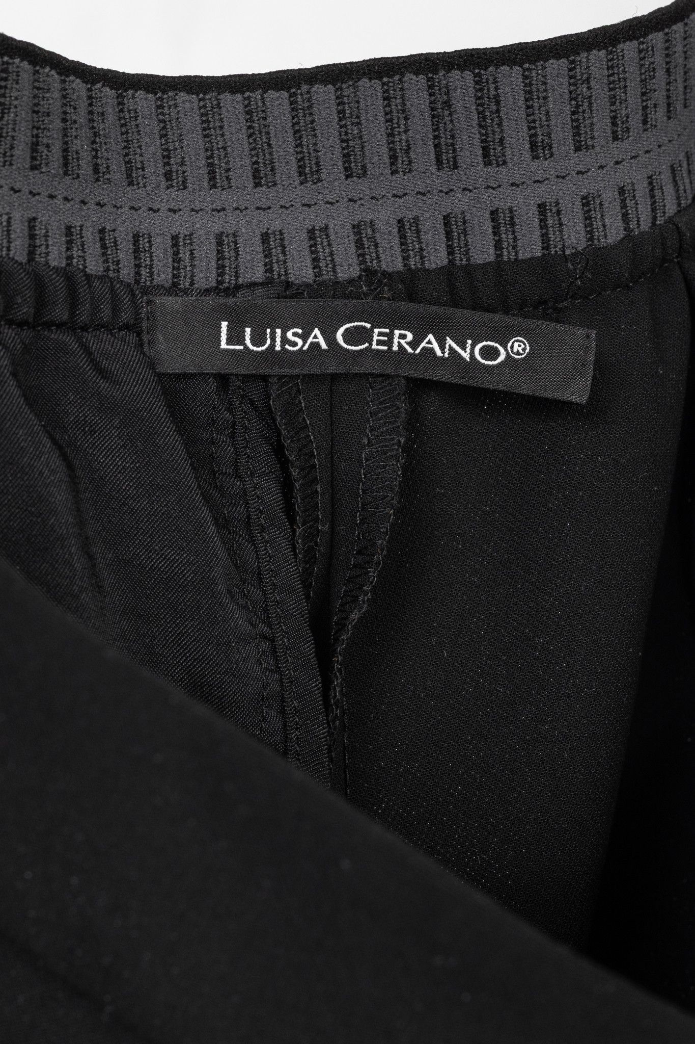 Luisa Cerano Luisa Cerano Black Pull-On Crepe Pants Size 28" / US 6 / IT 42 - 4 Thumbnail