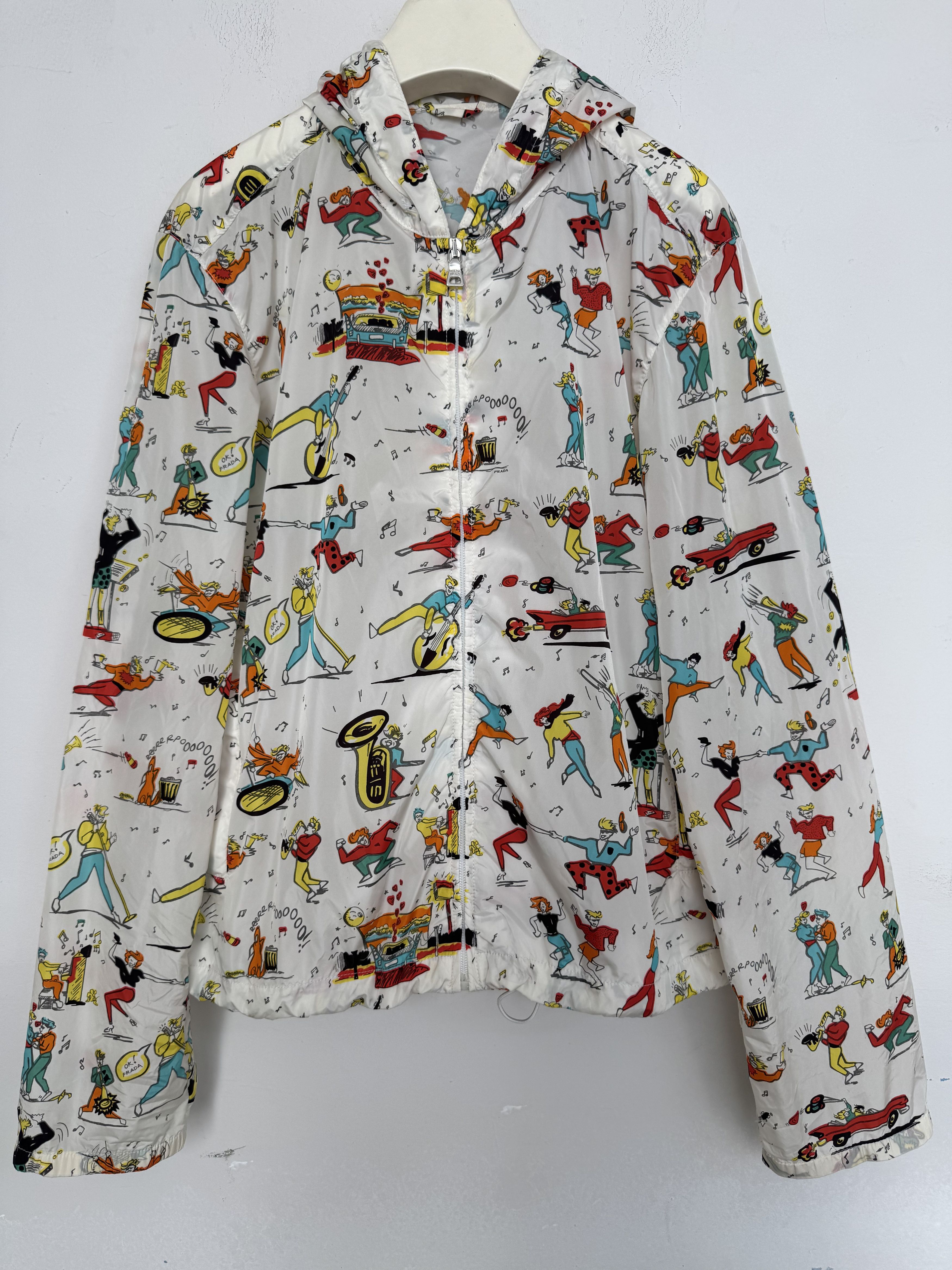 Prada Rockabilly Cartoon Print Hooded Jacket Size M / US 6-8 / IT 42-44 - 1 Thumbnail