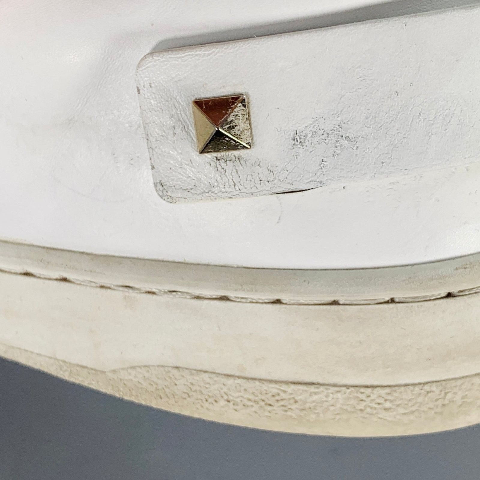 Valentino VALENTINO Size 10 White Perforated Leather Lace-Up Sneakers Size US 10 / EU 43 - 12 Thumbnail