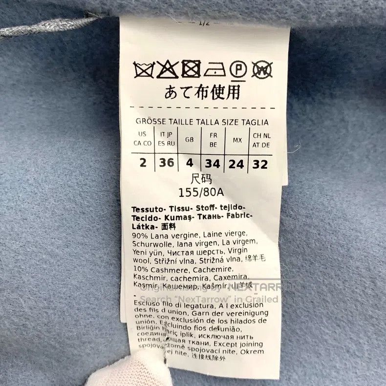 Max Mara Max Mara Sky Blue Sheep Wool Collar Long Sleeve Belted Coa Size XS / US 0-2 / IT 36-38 - 6 Thumbnail