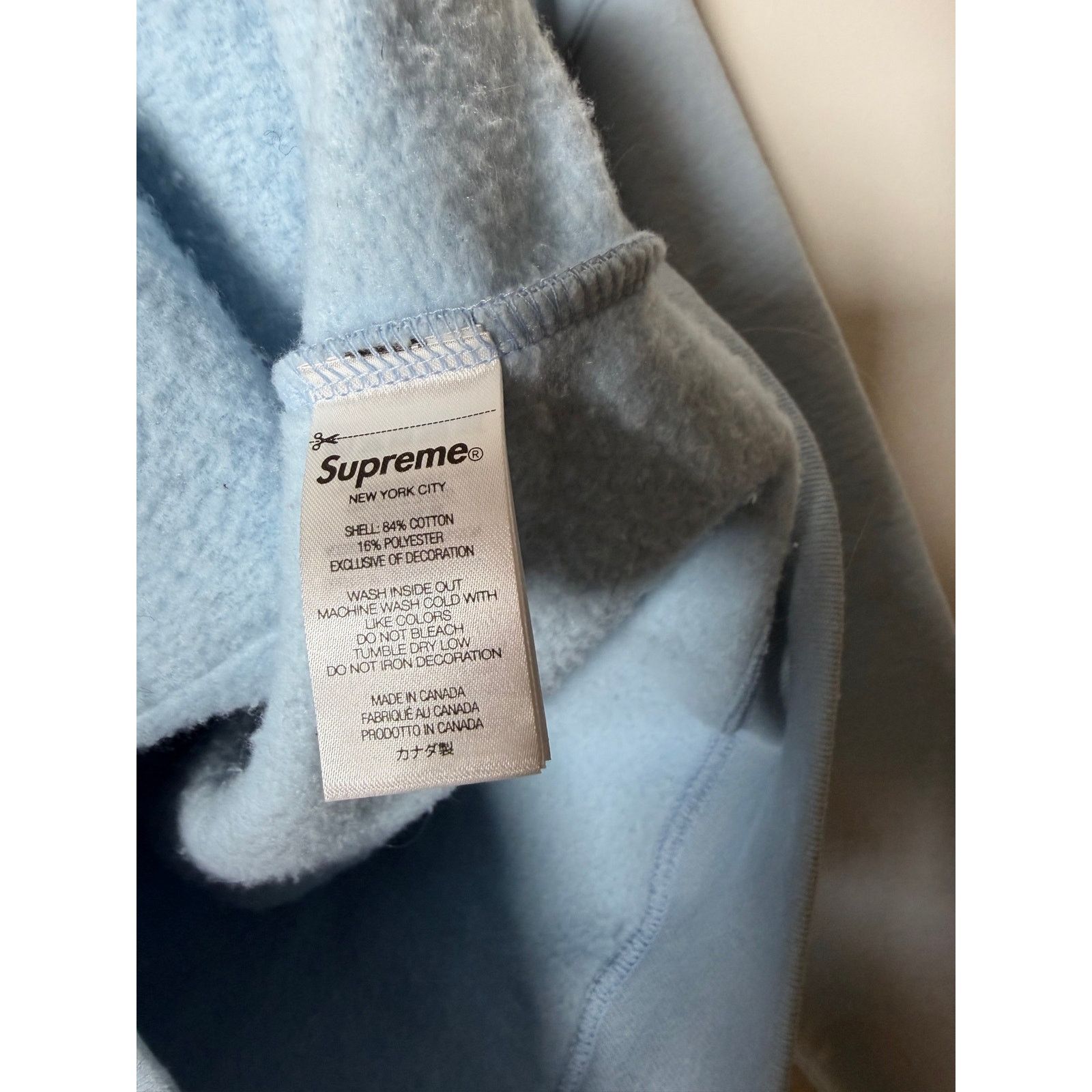 Supreme Supreme S Logo Zip Up Hooded Sweatshirt 'Light Blue' Size US S / EU 44-46 / 1 - 6 Thumbnail