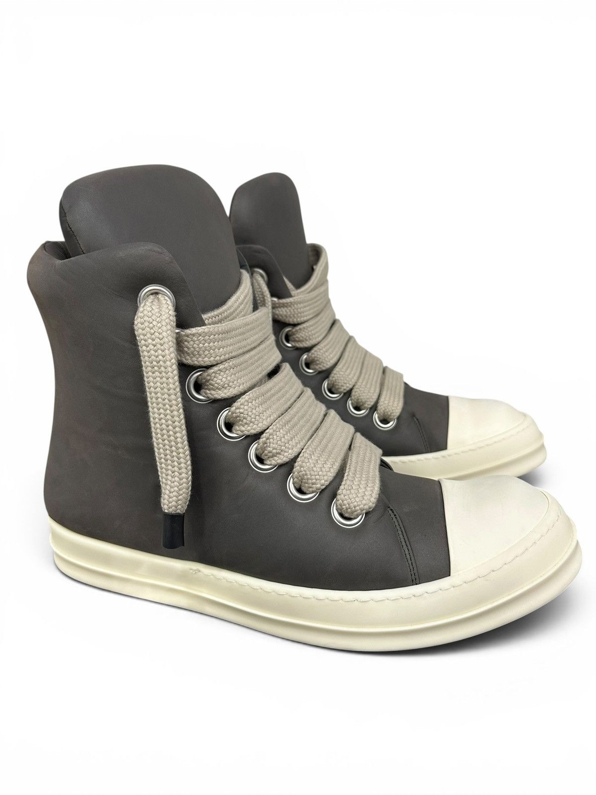 Rick Owens Rick Owens Dark Dust Jumbo Lace Padded Sneakers Size US 14 / EU 47 - 1 Thumbnail