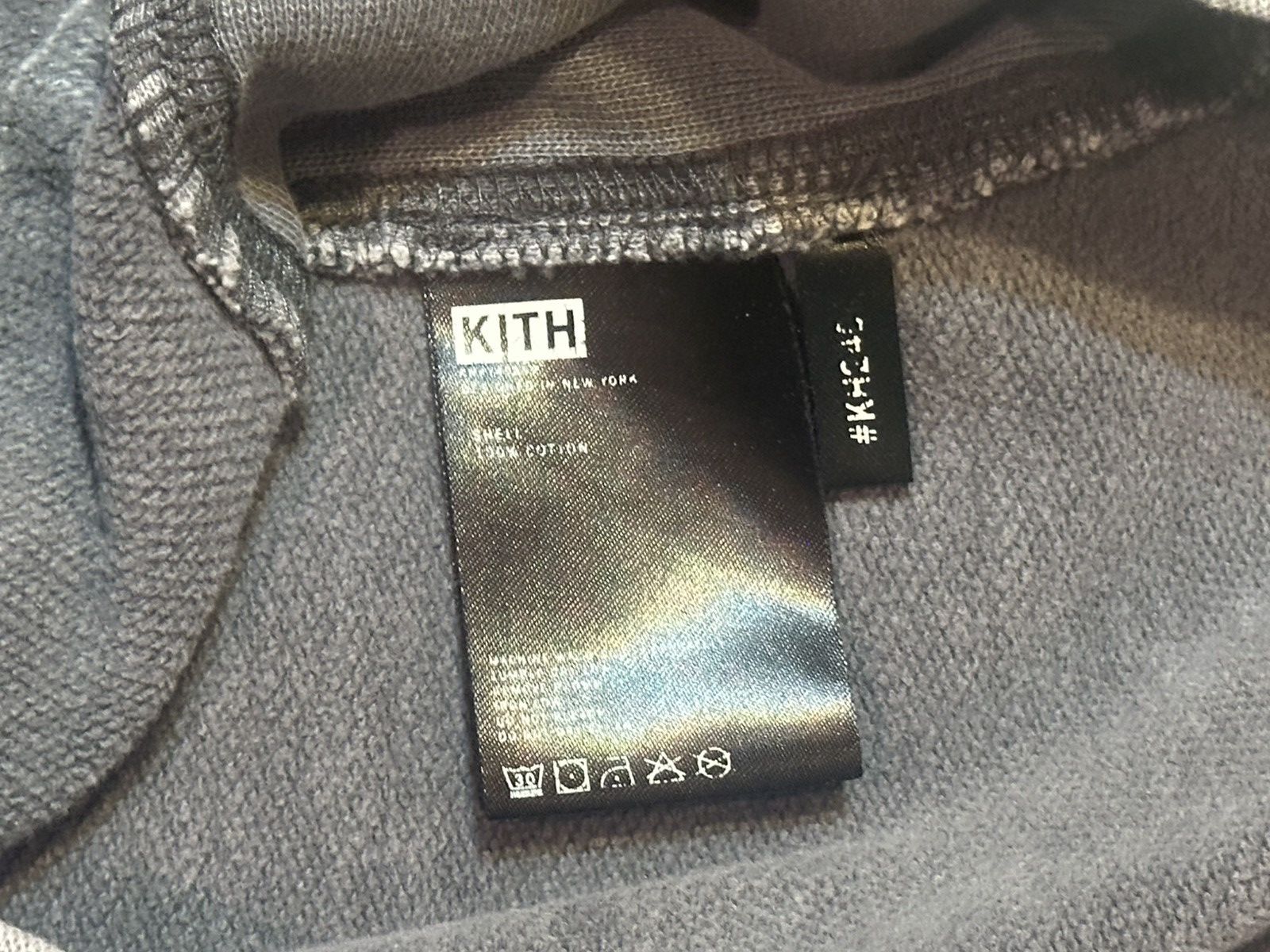 KITH grey acid wash hoodie sz xs