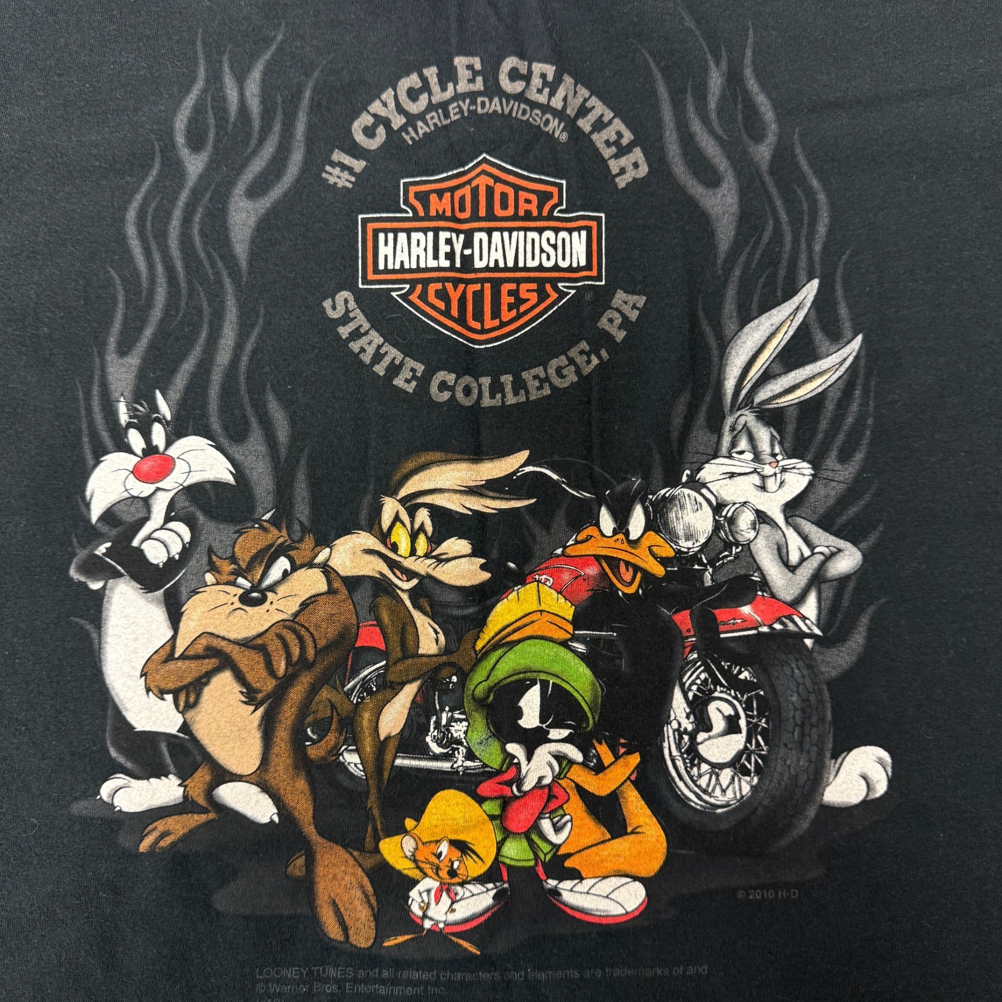 Harley Davidson LOONEY TUNES Crew Motorcycle NEON MARVIN Martian Biker Shirt Size US XL / EU 56 / 4 - 1 Thumbnail