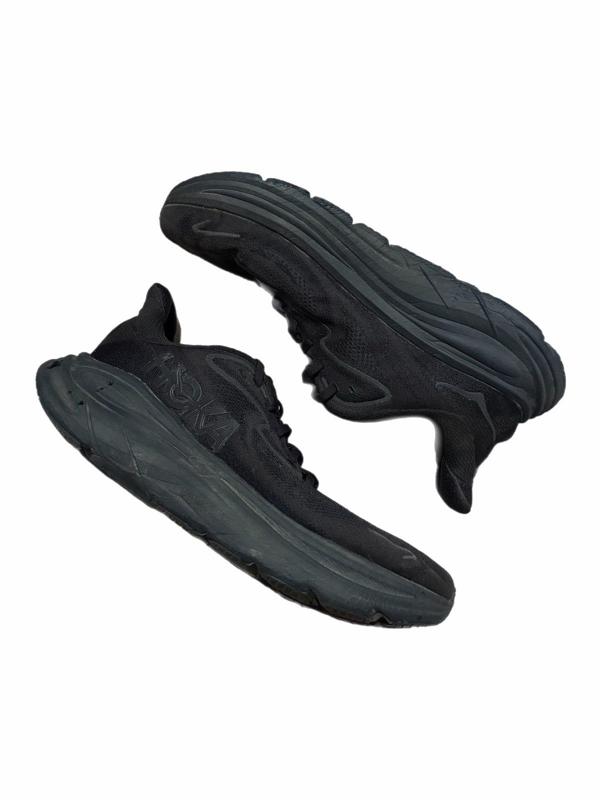 Hoka Hoka Clifton 10 Triple Black Running Shoes Size US 12 / EU 45 - 1 Thumbnail