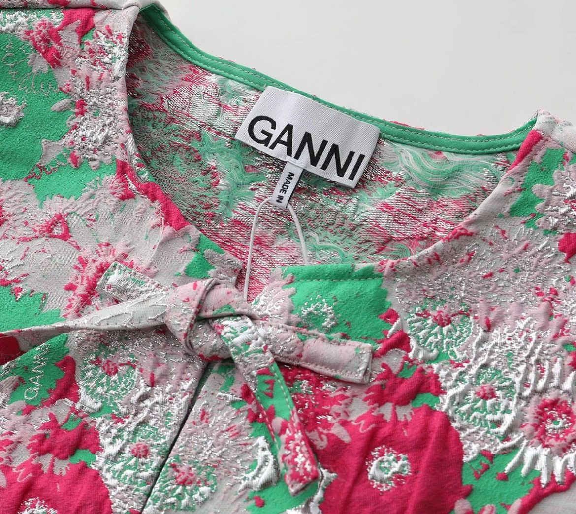 Ganni GANNI 3D Floral Ribbon Top Size M / US 6-8 / IT 42-44 - 4 Thumbnail