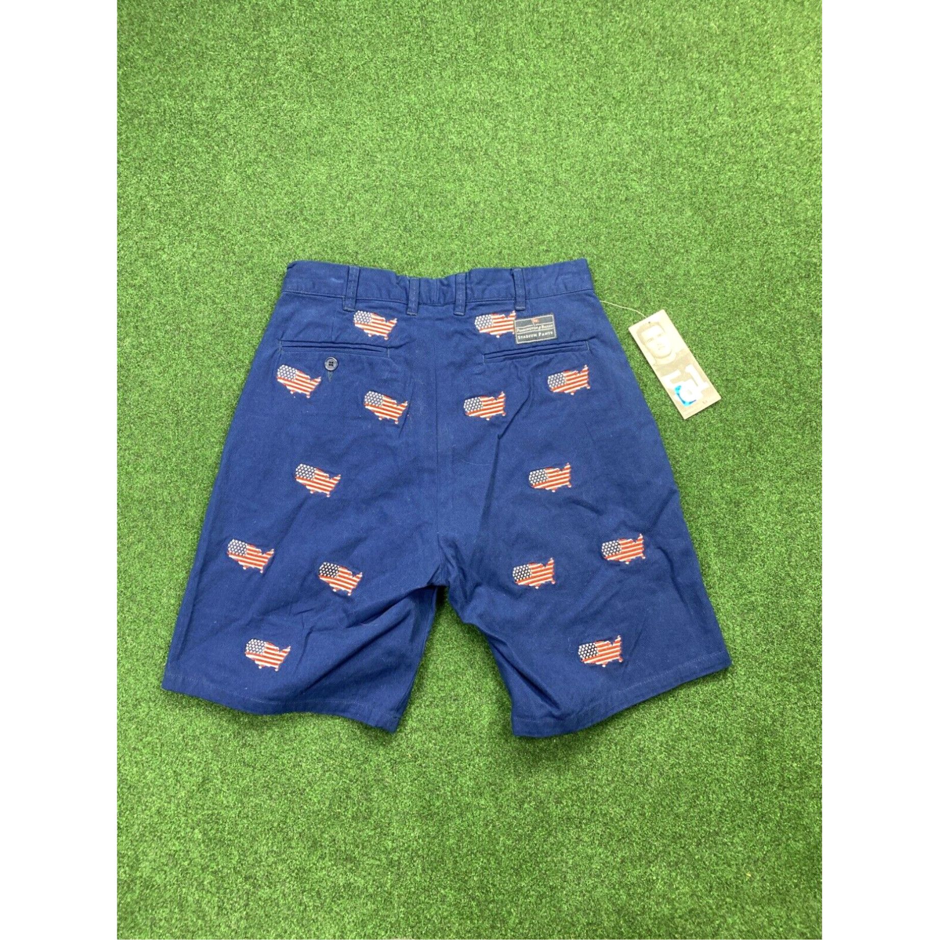 Vintage Pennington And Bailes USA American Flag Stadium Logo Short 28 “Men's Size US 28 / EU 44 - 1 Thumbnail