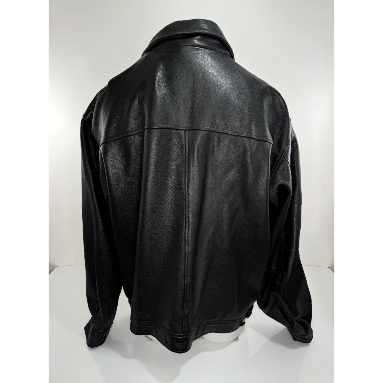 Eddie Bauer EDDIE BAUER JOURNEYMAN LEATHER XL Bomber Jacket Heavy Duty Flight Jacket Mens Size US XL / EU 56 / 4 - 3 Thumbnail