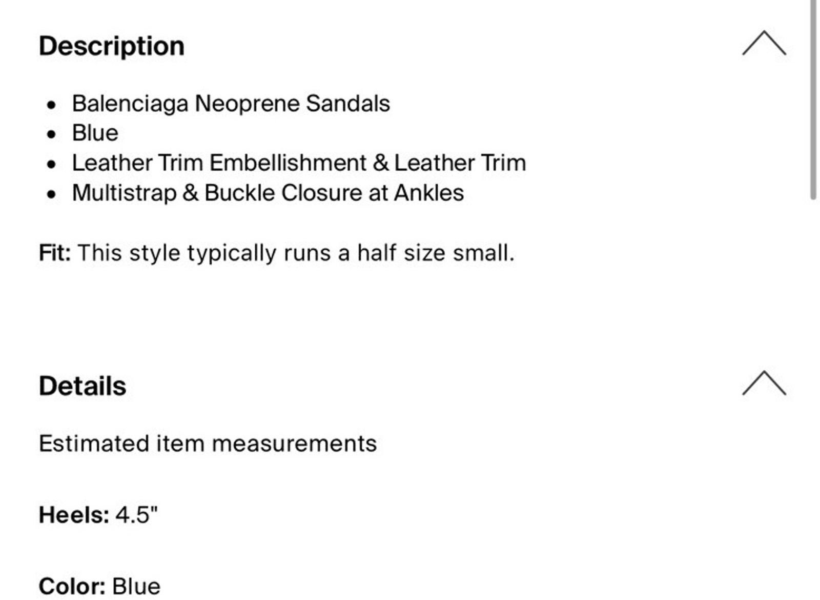 Balenciaga Balenciaga Neoprene/Leather Sandals Sz 40/9 USA $ 849 Italy Size US 9 / IT 39 - 10 Thumbnail