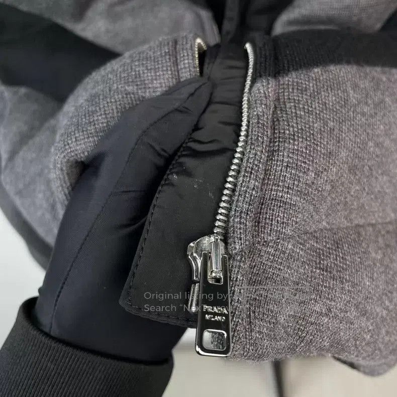Prada Prada Black and gray down jacket Size XS / US 0-2 / IT 36-38 - 2 Thumbnail