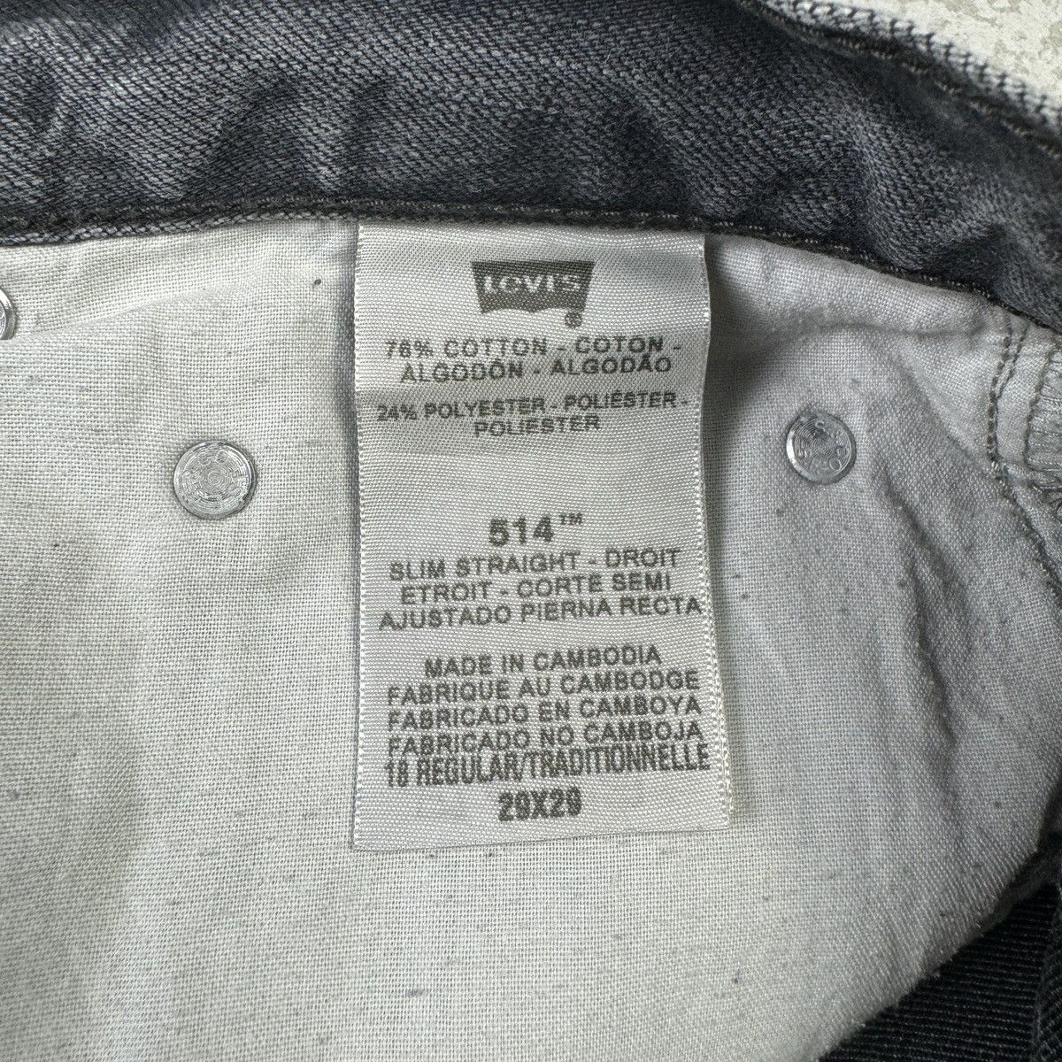 Levi's Levis 514 Washed Black Slim Straight Jean Size US 30 / EU 46 - 11 Thumbnail