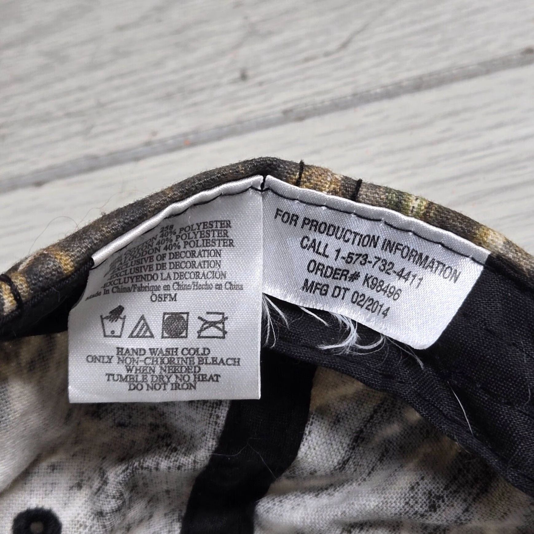 Hunter Hunter Camo Baseball Cap Adjustable Multicolor Mens Size ONE SIZE - 3 Thumbnail