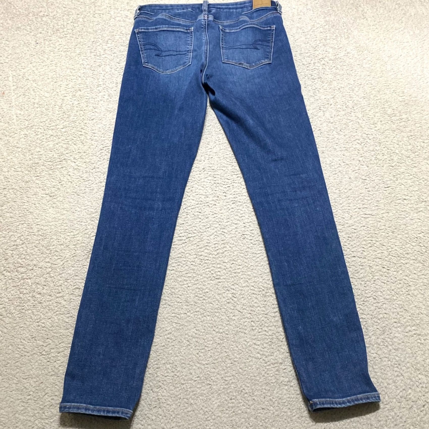 American Eagle Outfitters American Eagle Outfitters Jeans Womens 10 Tall Blue Denim Medium Wash High Rise Jegging Size 32" / US 10 / IT 46 - 2 Thumbnail
