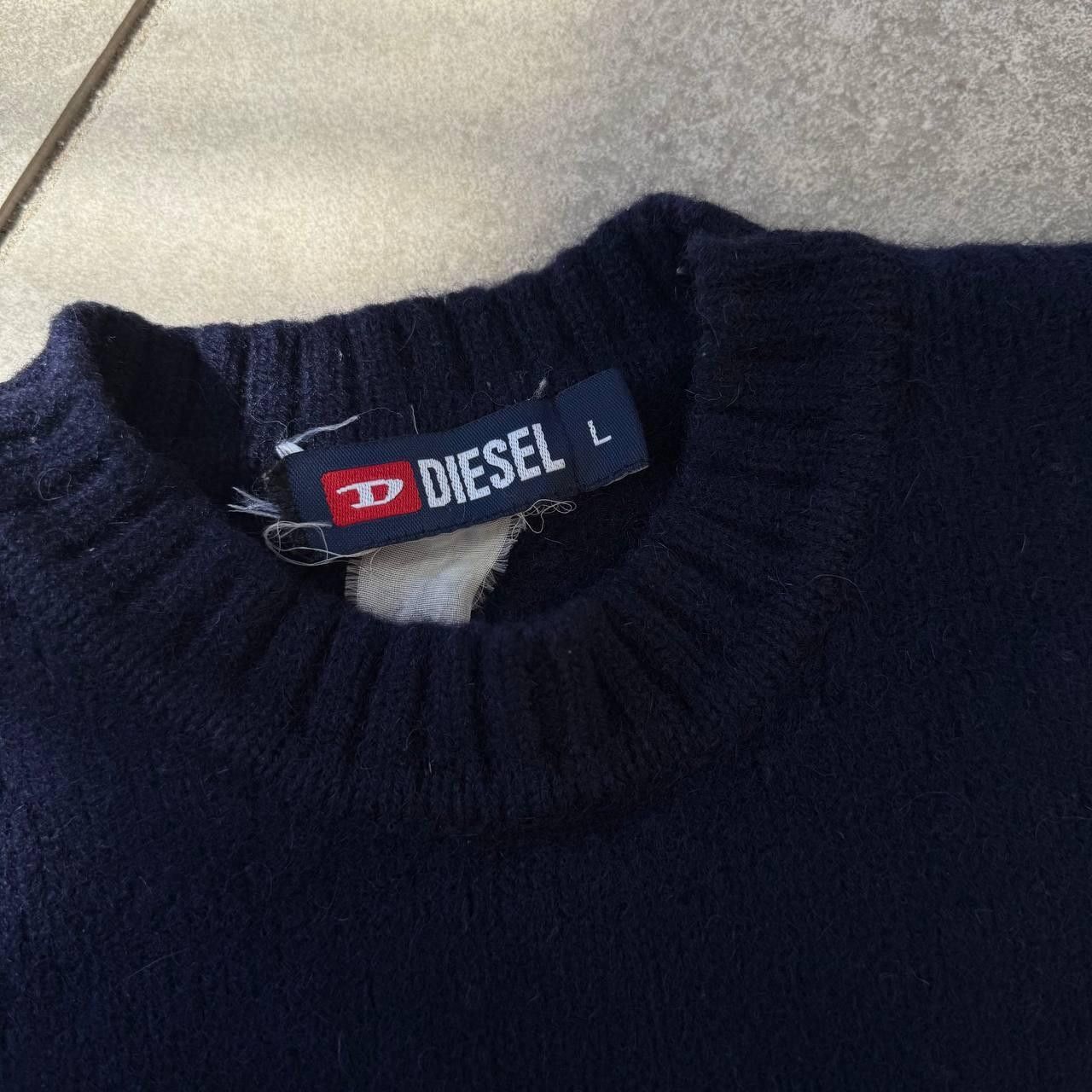 Diesel Diesel Vintage 90s Wool Sweater Jumper Navy Blue Embroidered Size US M / EU 48-50 / 2 - 3 Thumbnail