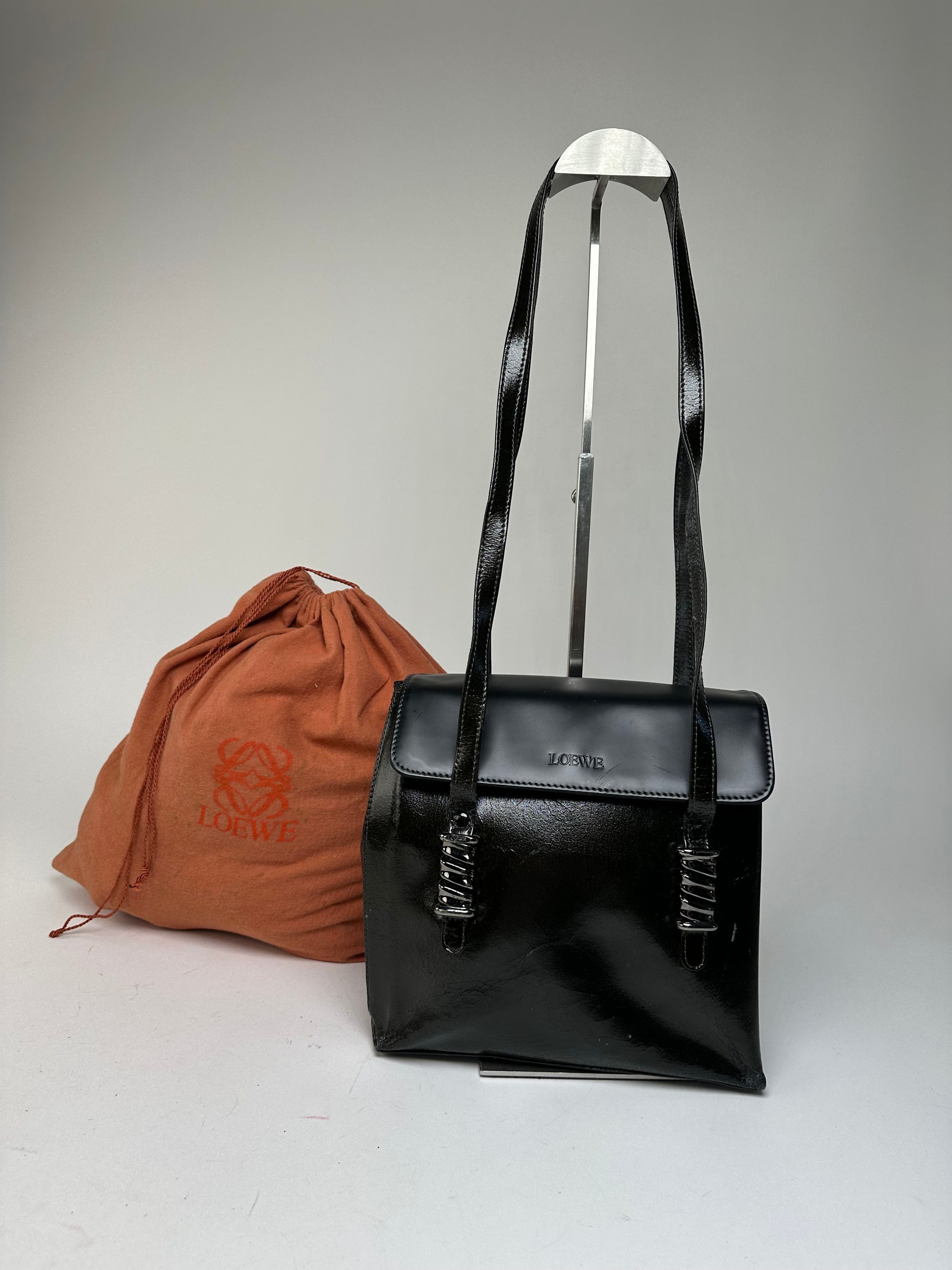 Loewe Vintage Madrid Leather Handbag Black Size ONE SIZE - 1 Thumbnail