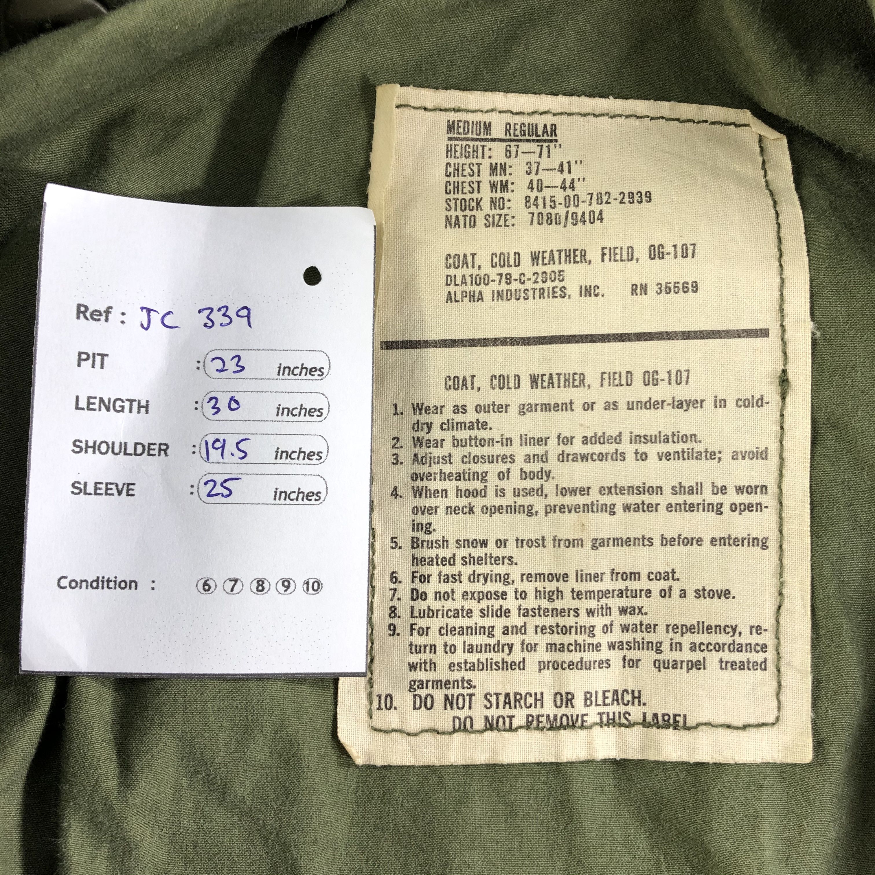 Alpha Industries Vintage USMC Military Field Jacket -JC339 Size US M / EU 48-50 / 2 - 6 Thumbnail
