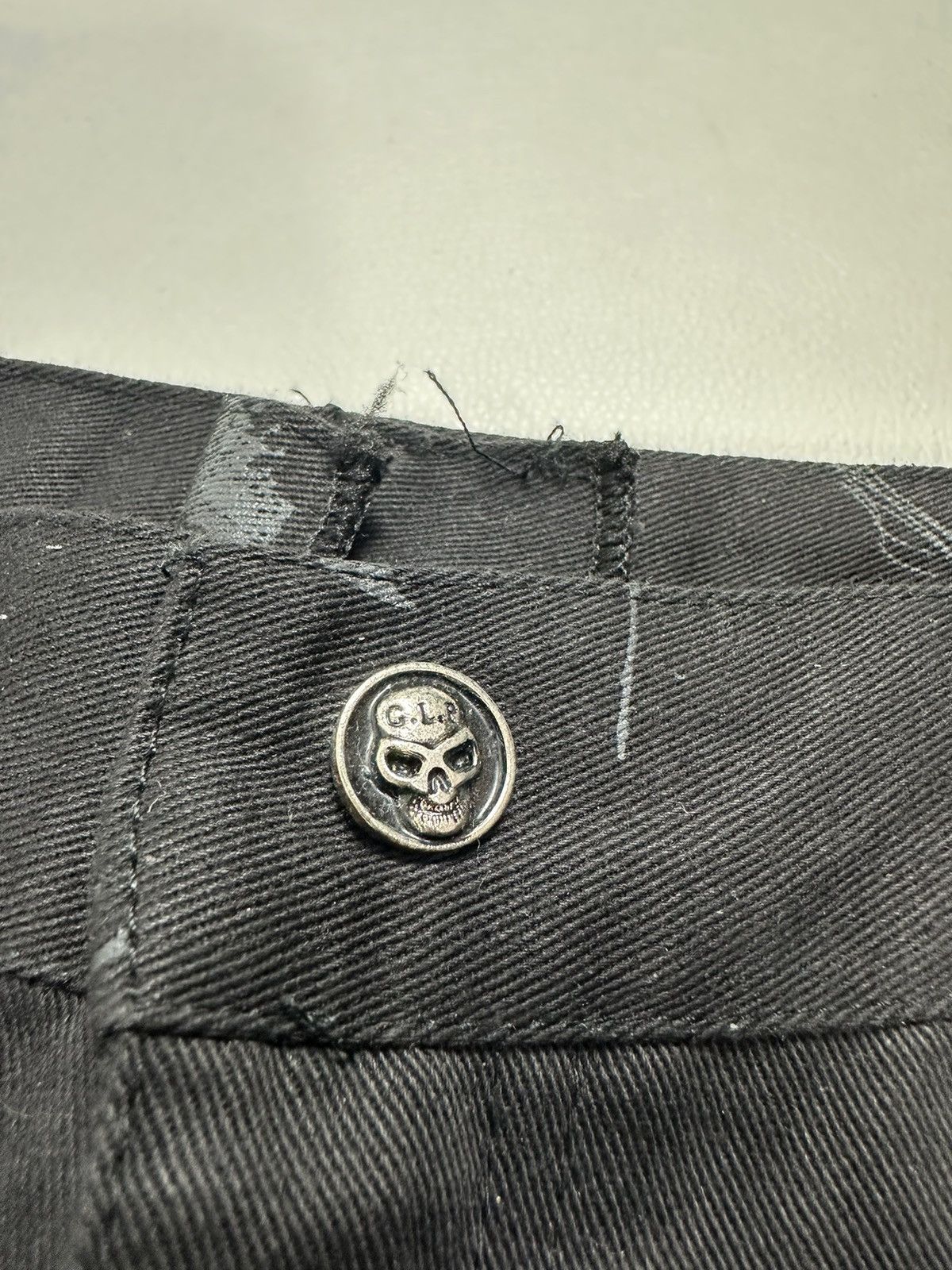 Other Punk Rock Bondge Skull Skeleton Poem Style Pants Size US 31 - 7 Thumbnail