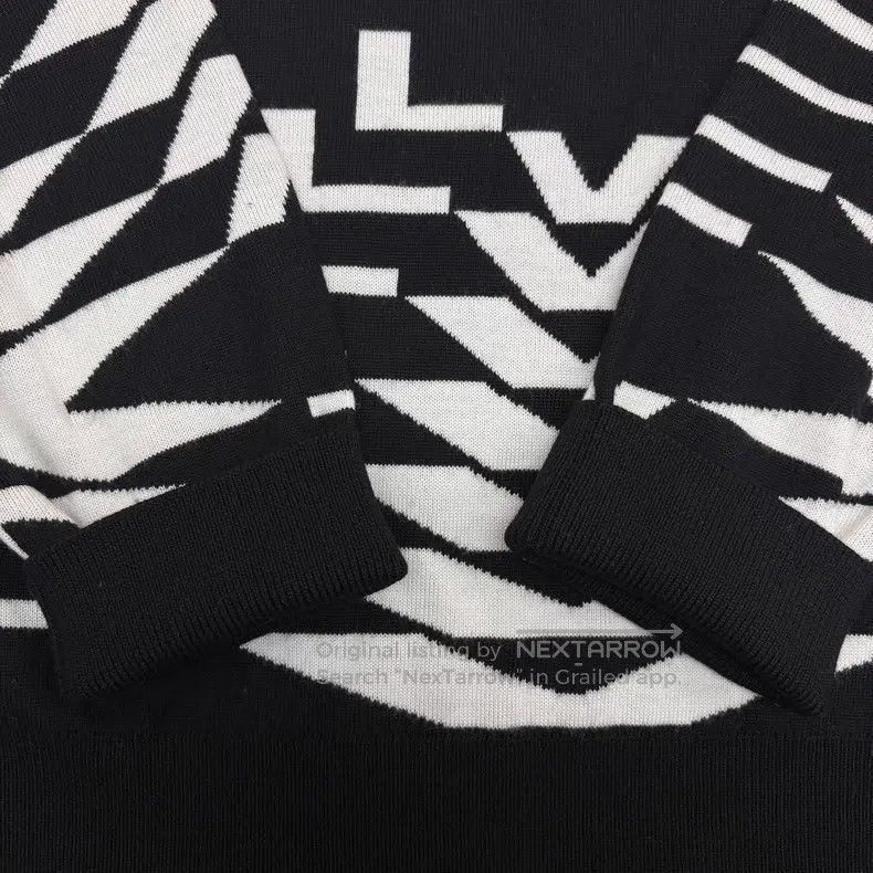 Louis Vuitton Louis Vuitton Black and white jacquard logo sweater Size US M / EU 48-50 / 2 - 6 Thumbnail