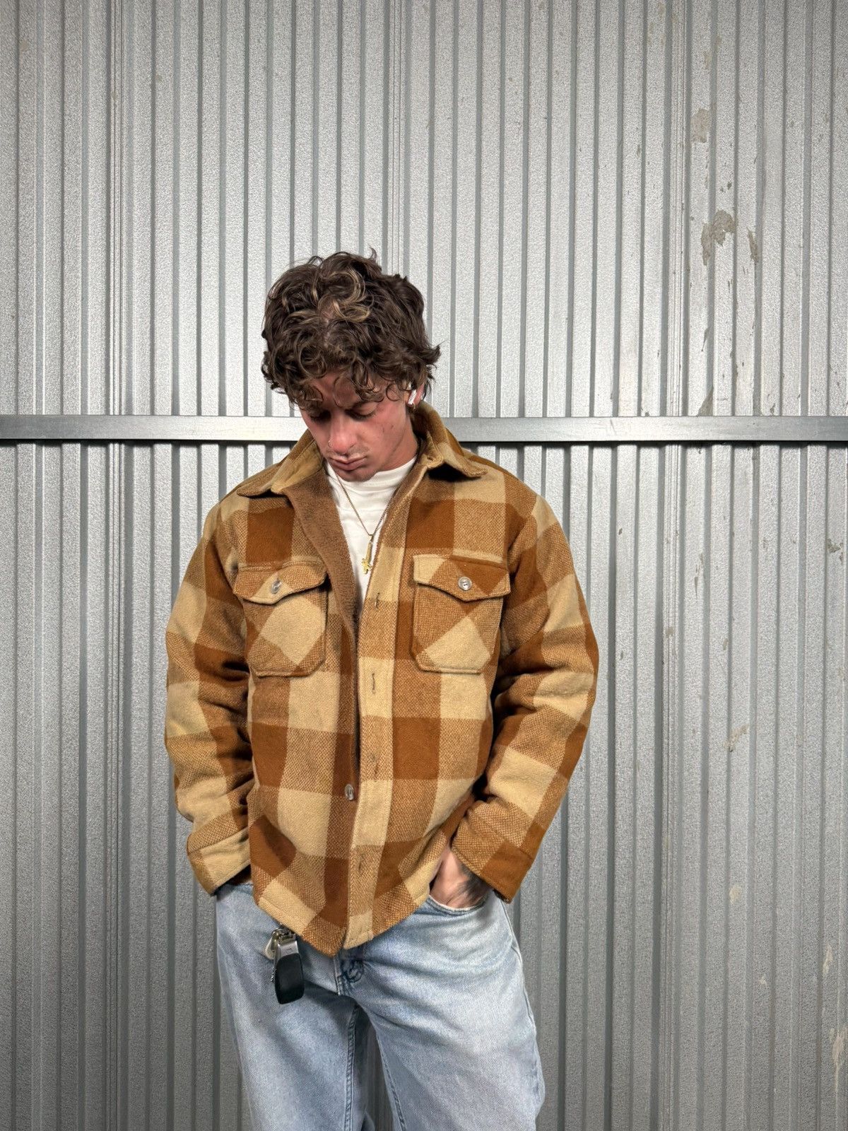 Other 60s Vintage Woolrich Plaid Fleece Western Jacket Size US L / EU 52-54 / 3 - 2 Thumbnail