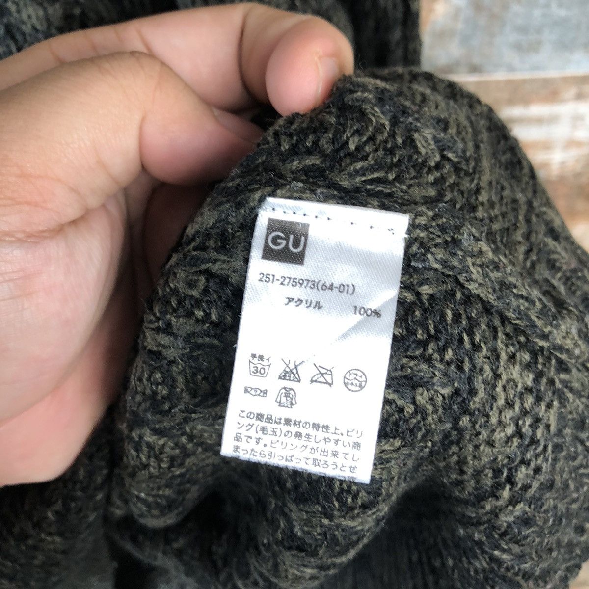 GU × Homespun Knitwear GU Black vintage japan Knitwear #A1730 Size US M / EU 48-50 / 2 - 11 Thumbnail