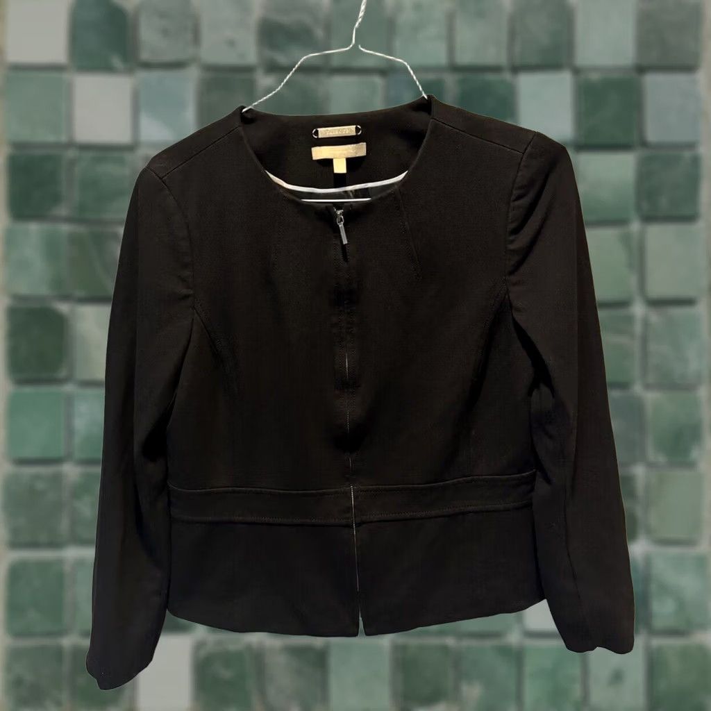 Talbots Talbots Black Knit Jacket Full Zip Italy Size 10 Women’s Size L / US 10 / IT 46 - 1 Thumbnail