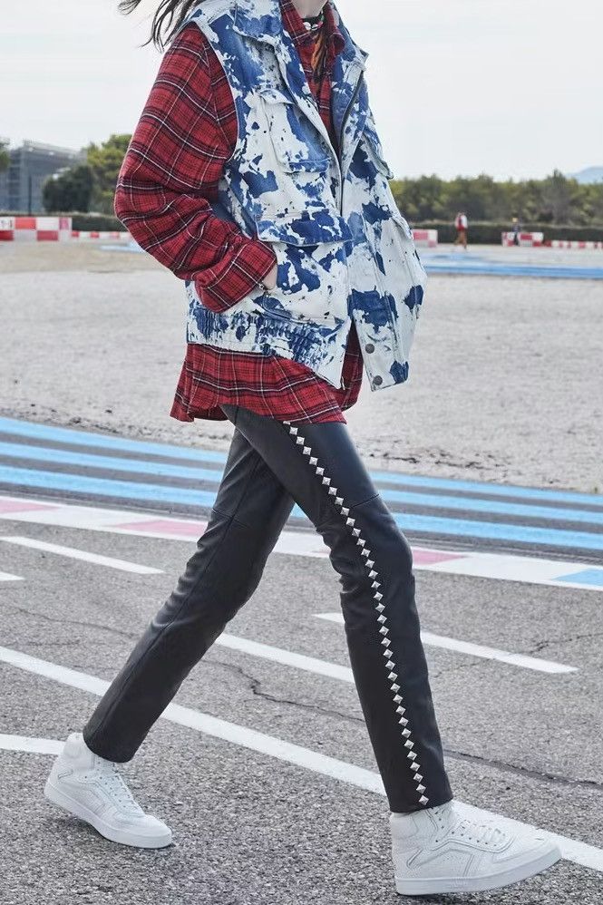 Celine × Hedi Slimane SS19/SS21 Studded Leather Pants (2019/2021, Stud) Size US 30 / EU 46 - 13 Thumbnail