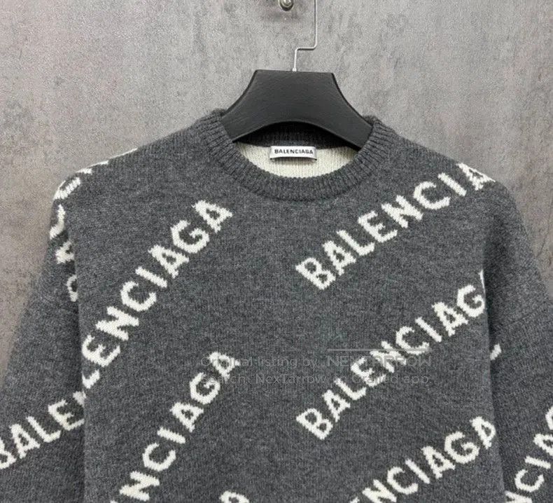 Balenciaga Balenciaga Logo Jacquard Knit Sweater. Size US S / EU 44-46 / 1 - 2 Thumbnail