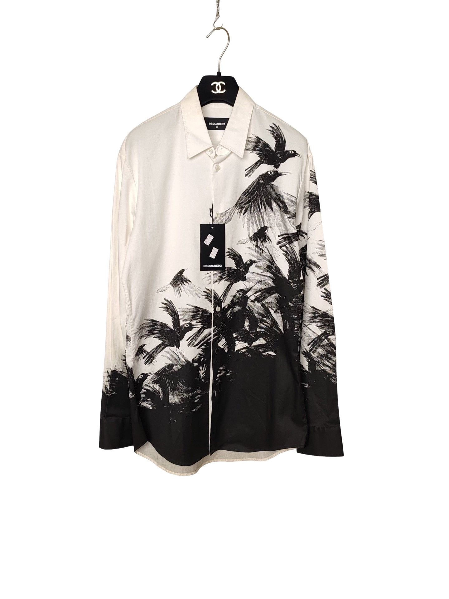 Dsquared2 Dsquared2 Bird Print Button Up Shirt Size 44 Size US S / EU 44-46 / 1 - 1 Thumbnail