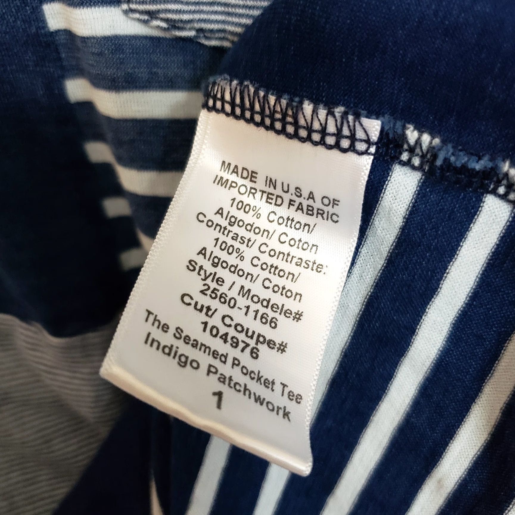 Vintage Current Elliot Womens Seamed Pocket Tee Sz 1 Indigo Patchwork Cotton Shirt Short Sleeve Pullover Casual Basic Size S / US 4 / IT 40 - 5 Thumbnail