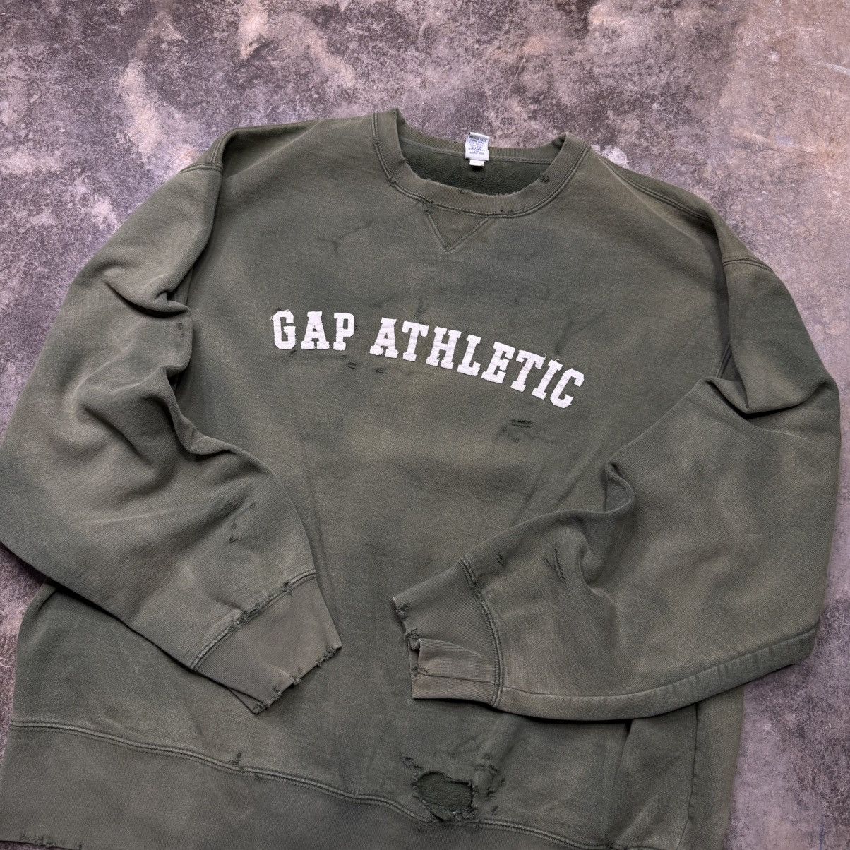 Gap vintage y2k thrashed gap baggy athletic crewneck sweathshirt Size US XL / EU 56 / 4 - 4 Thumbnail