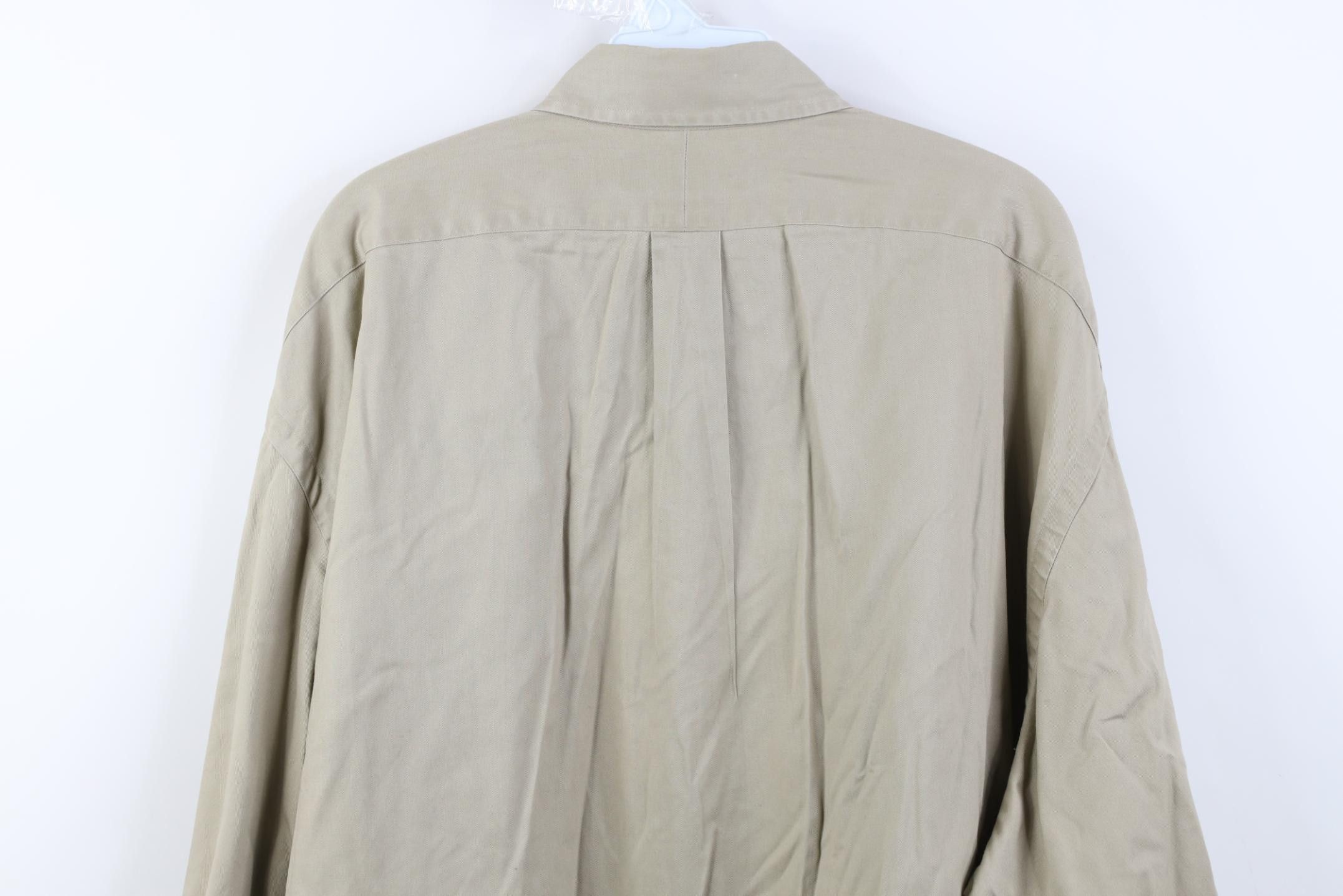 Polo Ralph Lauren Vintage 90s Ralph Lauren Button Down Shirt Beige Cotton Size US XL / EU 56 / 4 - 14 Thumbnail