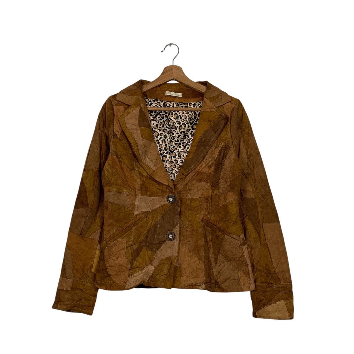 Japanese Brand Another Important Culture Geometric Design Leather Jacket Size M / US 6-8 / IT 42-44 - 1 Thumbnail