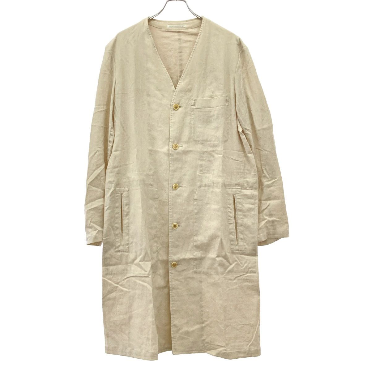 Yohji Yamamoto Yohji Yamamoto POUR HOMME 17SS Cotton Linen Collarless Coat Size US L / EU 52-54 / 3 - 1 Thumbnail