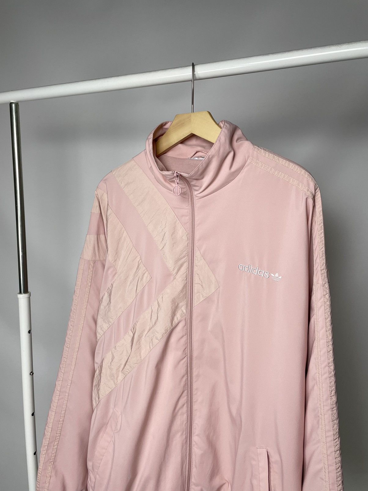 Adidas Adidas 🌸 Vintage Pink Nylon Olympic Track Suit Jacket Size US XL / EU 56 / 4 - 6 Thumbnail