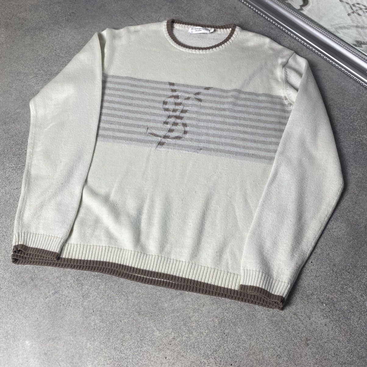 Yves Saint Laurent Yves Saint Lauren Sweater Big Logo YSL Sweatshirt Size XL Size US XL / EU 56 / 4 - 5 Thumbnail