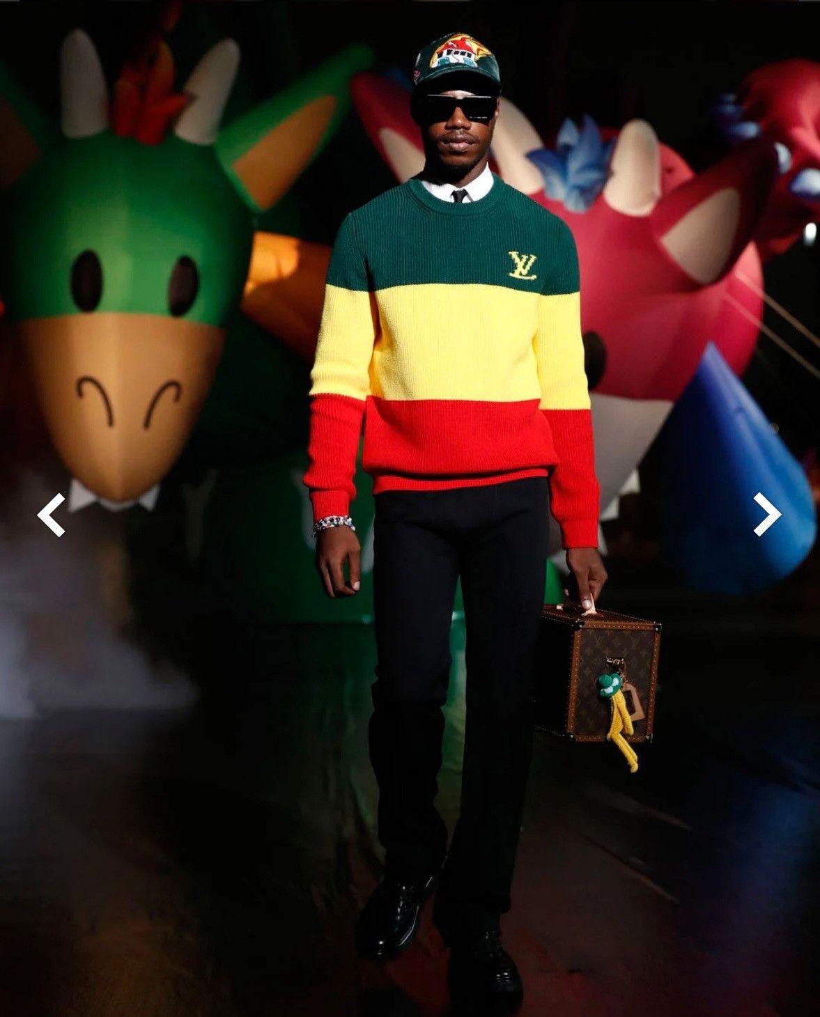 Louis Vuitton LOUIS VUITTON 21SS Virgil Abloh Rastafari Jamaican Sweater Size US L / EU 52-54 / 3 - 2 Thumbnail