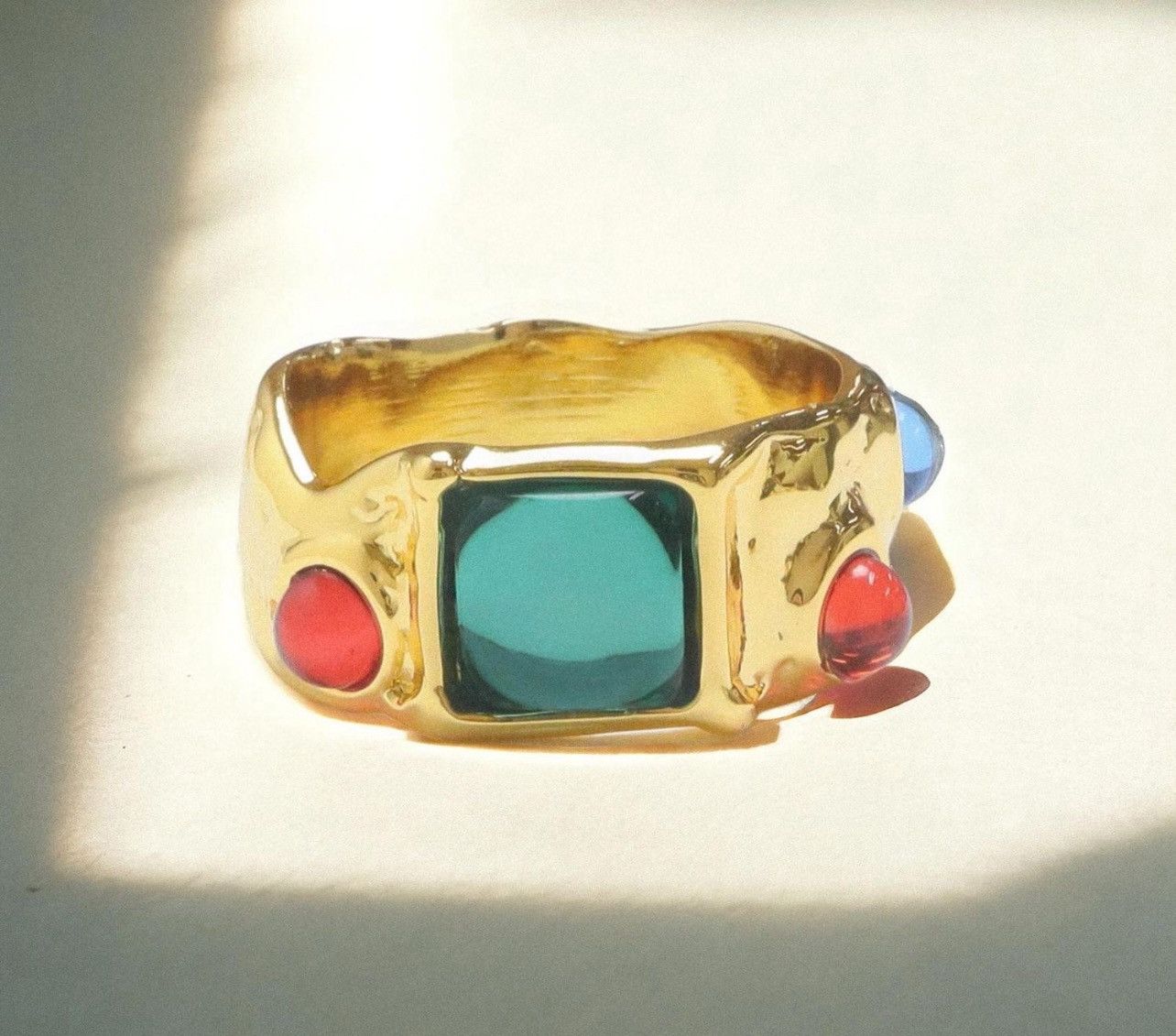 Jewelry Irregular Chunky Ring Gold, Boho Maximalistlist Ring Set Size ONE SIZE - 6 Thumbnail