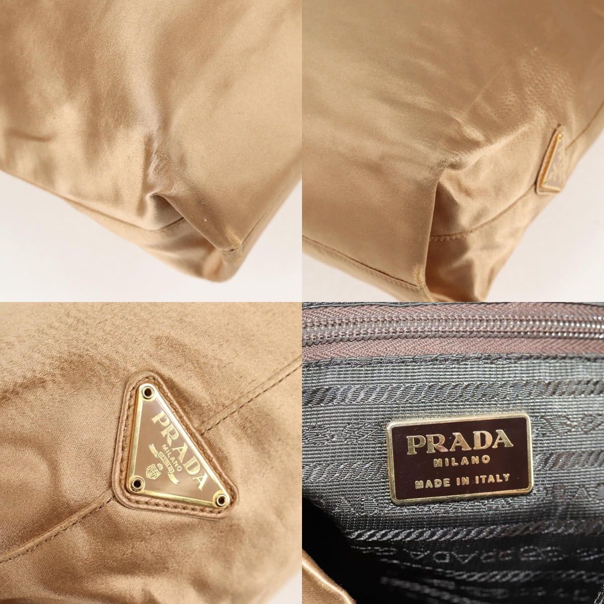 Prada PRADA Chain Tote Bag Satin Gold Size ONE SIZE - 11 Thumbnail