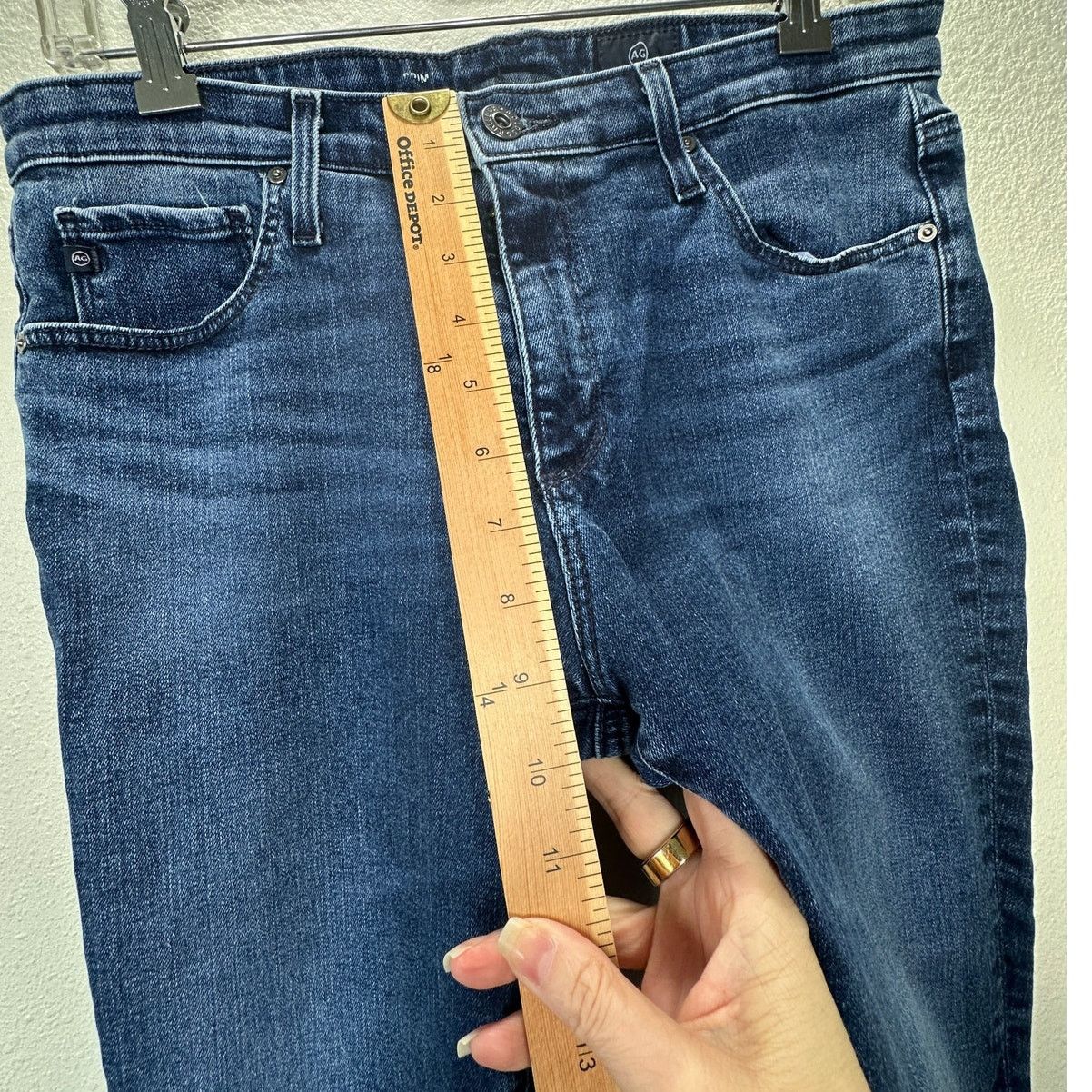 AG Adriano Goldschmied AG Adriano Medium Wash Whiskered Prima Cigarette Leg Jean 30 Size 30" / US 8 / IT 44 - 12 Thumbnail