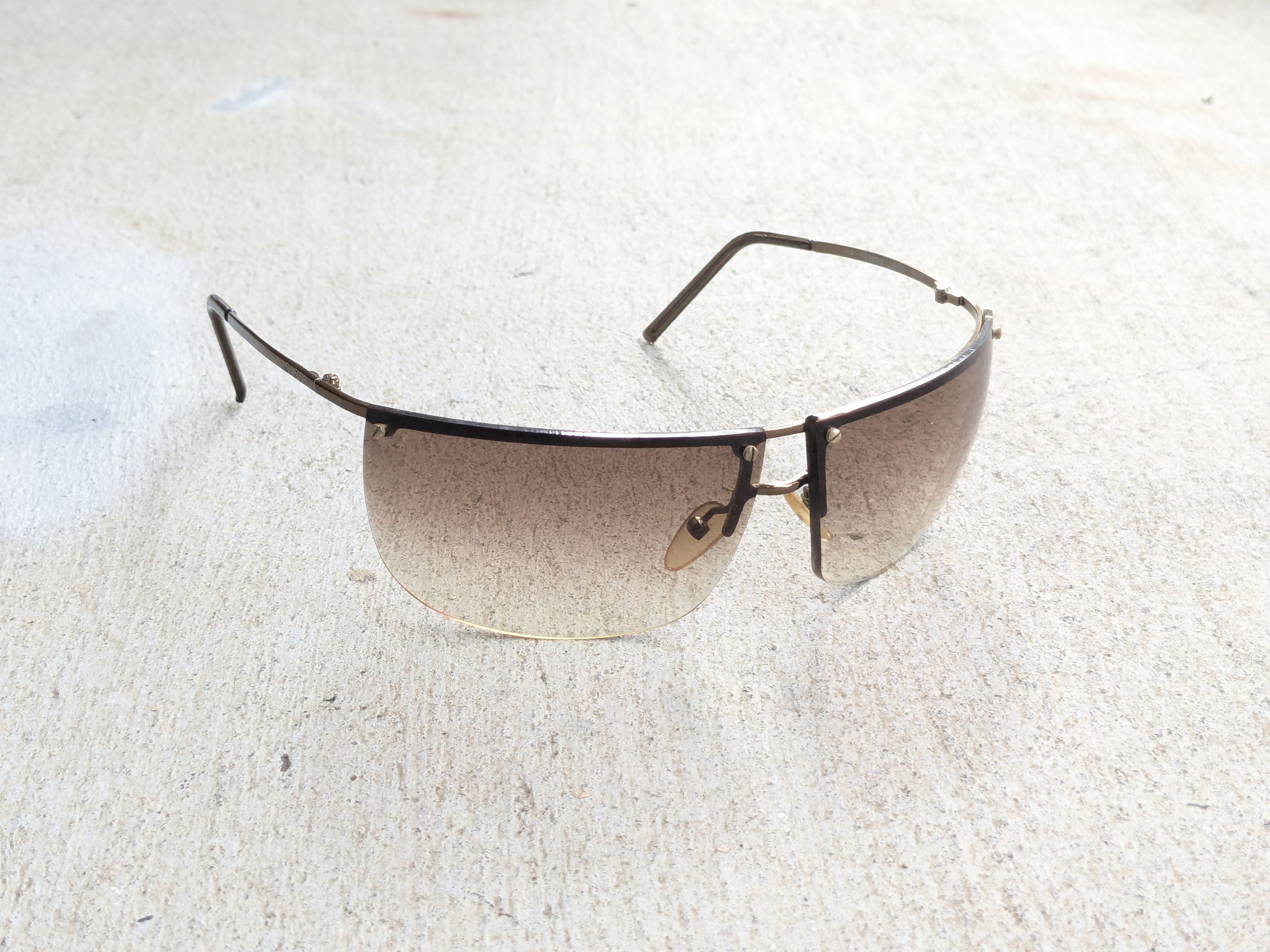Gucci Gucci Sunglasses GG2652/S Brown Gold Y2K Frameless Size ONE SIZE - 2 Thumbnail
