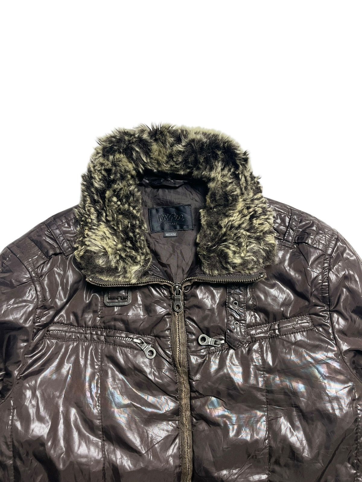 14th Addiction 2000’s Mossimo - Bikers Trim Fur Puffer Jacket Size US M / EU 48-50 / 2 - 2 Thumbnail