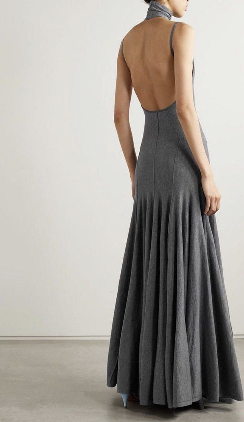 KHAITE Khaite Romee open-back draped merino wool maxi dress Small Size S / US 4 / IT 40 - 2 Thumbnail