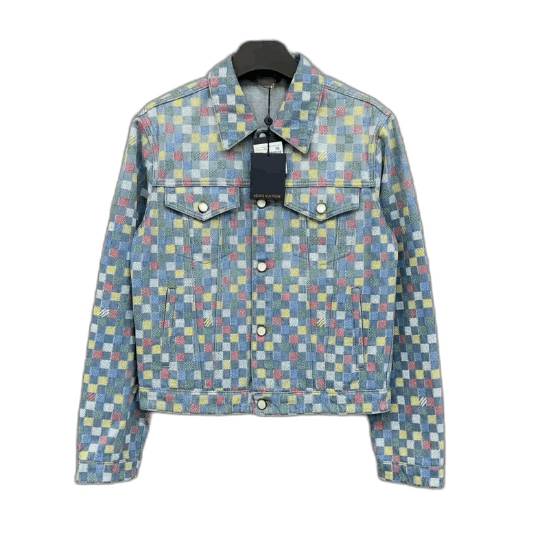 Louis Vuitton Louis Vuitton Checkered Denim Jacket Size US XXL / EU 58 / 5 - 1 Thumbnail