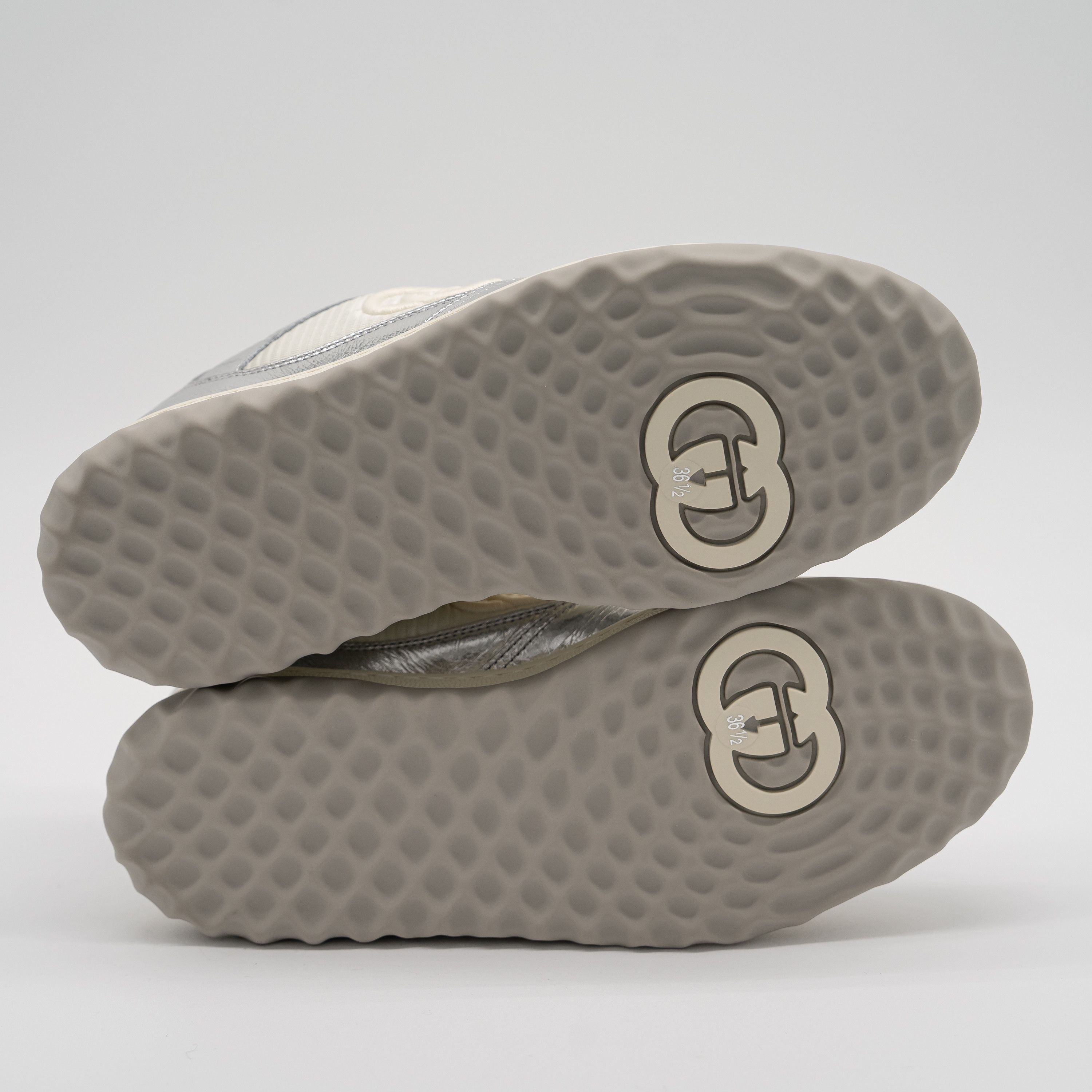 Gucci Gucci MAC80 Sneakers Metallic Silver Grey White GG Size US 6.5 / IT 36.5 - 6 Thumbnail