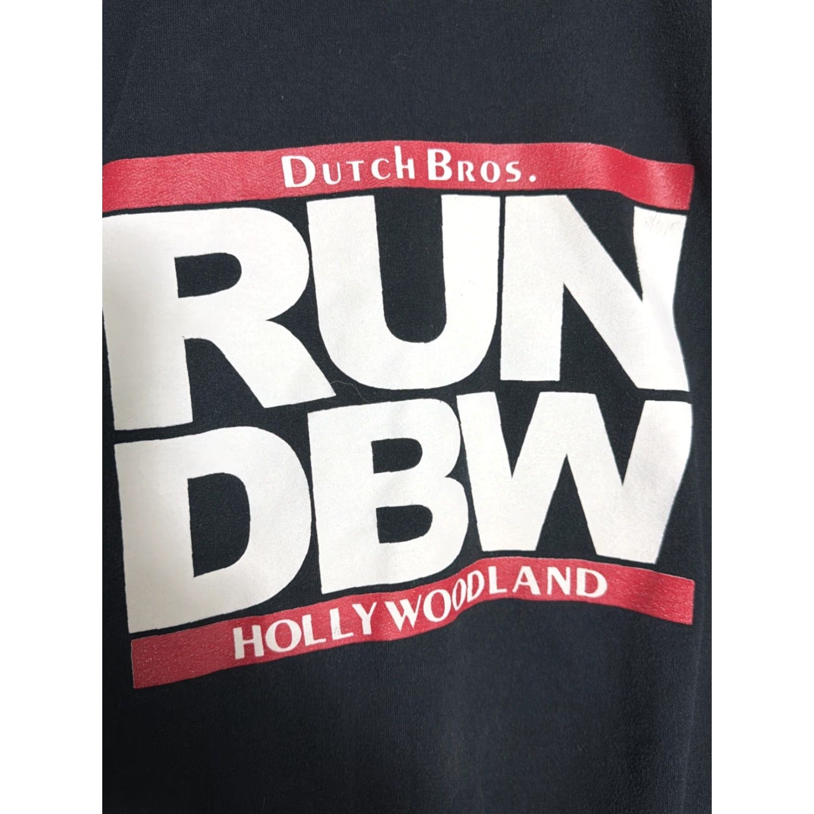 Vintage VINTAGE Port And Company Sweatshirt Black Pullover Men L Hollywoodland Dutch Bros run Dbw Stained Size US L / EU 52-54 / 3 - 6 Thumbnail