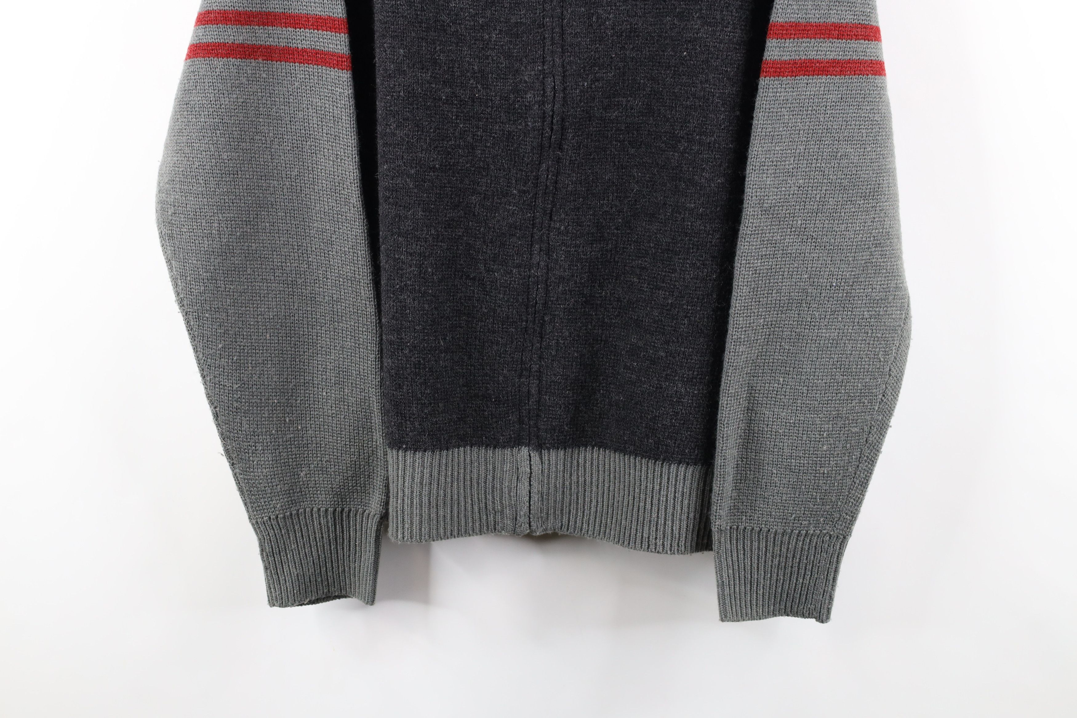 Vintage Vintage 90s Streetwear Striped Full Zip Cardigan Sweater Size US L / EU 52-54 / 3 - 3 Thumbnail