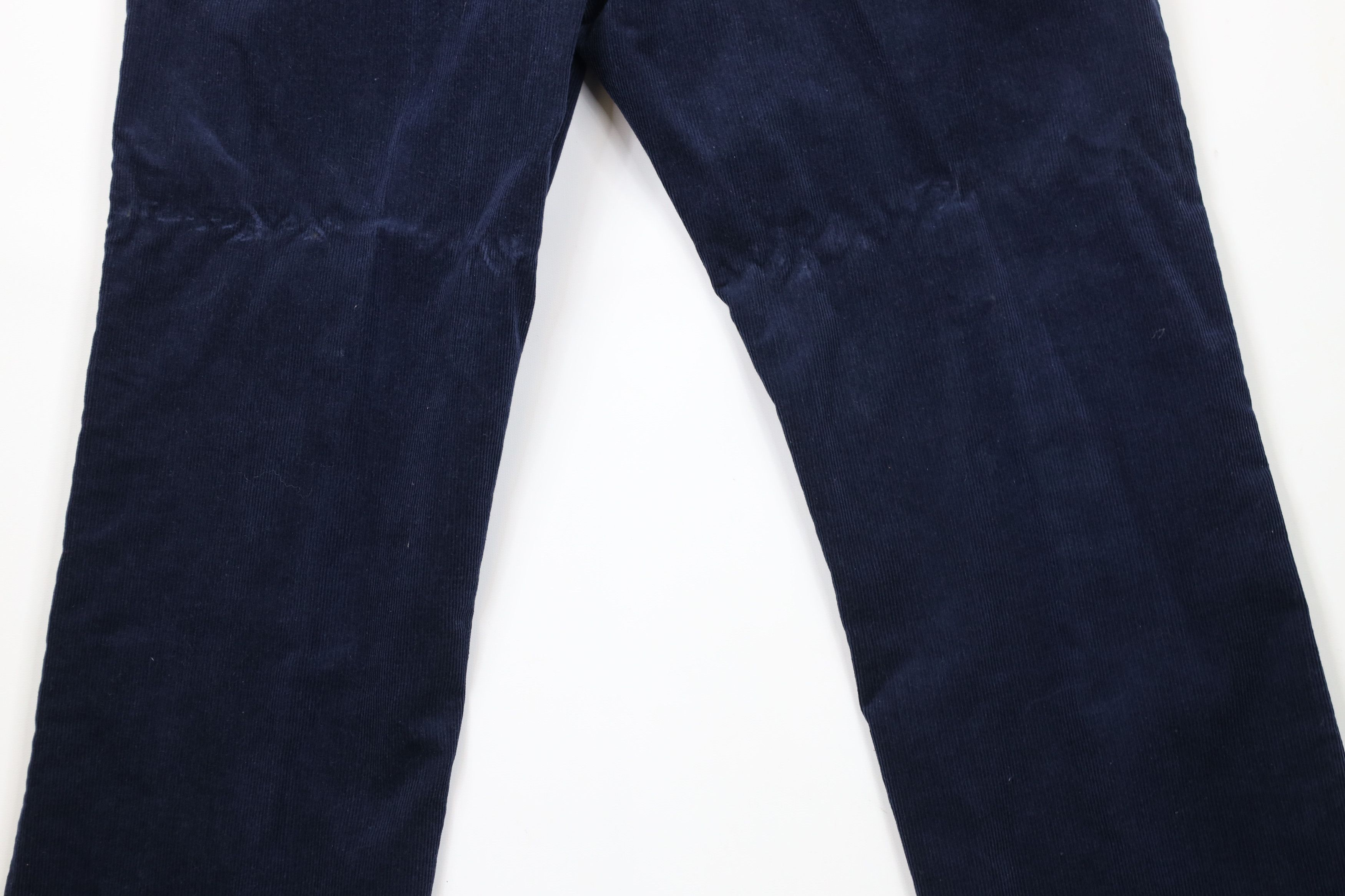 Lee × Vintage Vintage 90s Lee Wide Leg Corduroy Chino Pants Blue USA Size US 36 / EU 52 - 13 Thumbnail