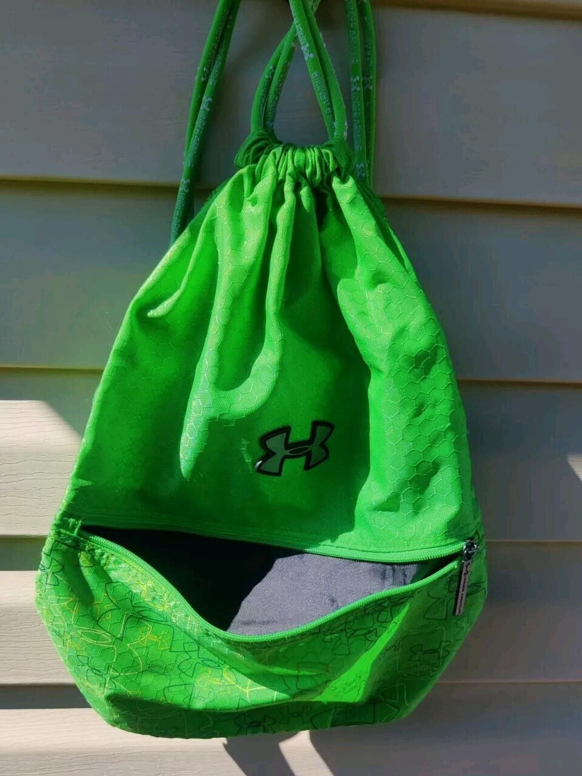 Under Armour Under Armour Backpack Green Drawstring Tote Bag Size ONE SIZE - 4 Thumbnail