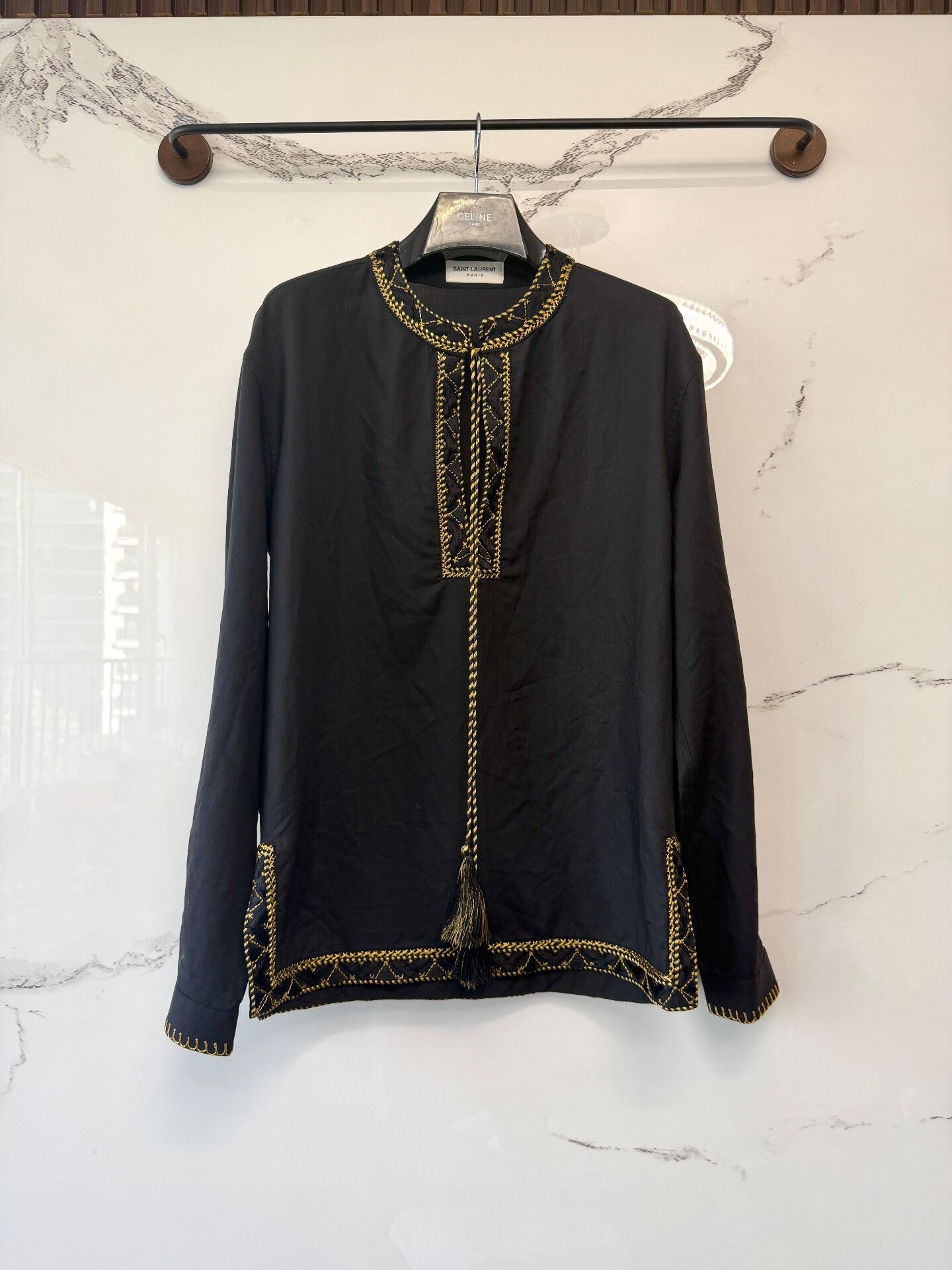 Saint Laurent Paris saint laurent floral tassel henley shirt Size M / US 6-8 / IT 42-44 - 1 Thumbnail